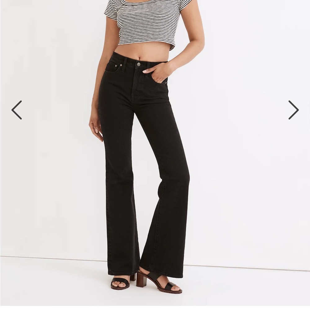 NWT Madewell Perfect Vintage Flare Jeans in Black